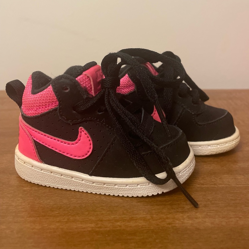 Nike Black and Hot Pink Toddler size 3